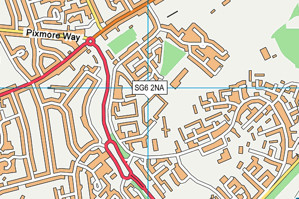 SG6 2NA map - OS VectorMap District (Ordnance Survey)