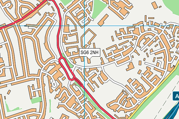 SG6 2NH map - OS VectorMap District (Ordnance Survey)