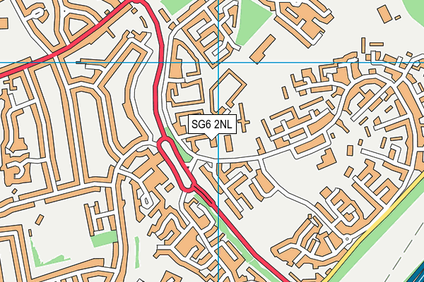 SG6 2NL map - OS VectorMap District (Ordnance Survey)