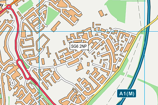SG6 2NP map - OS VectorMap District (Ordnance Survey)