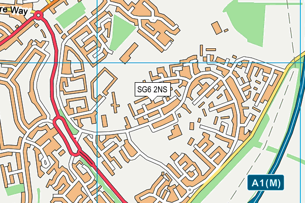 SG6 2NS map - OS VectorMap District (Ordnance Survey)