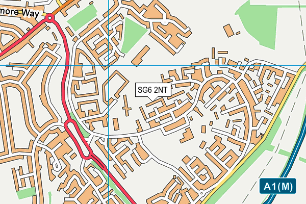 SG6 2NT map - OS VectorMap District (Ordnance Survey)