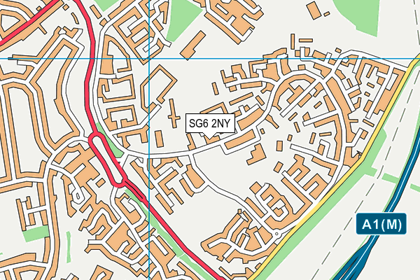 SG6 2NY map - OS VectorMap District (Ordnance Survey)