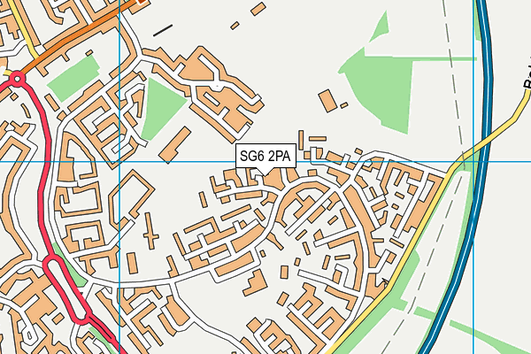SG6 2PA map - OS VectorMap District (Ordnance Survey)