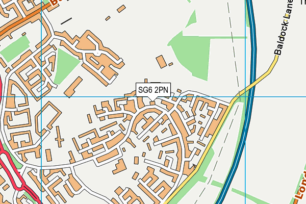 SG6 2PN map - OS VectorMap District (Ordnance Survey)