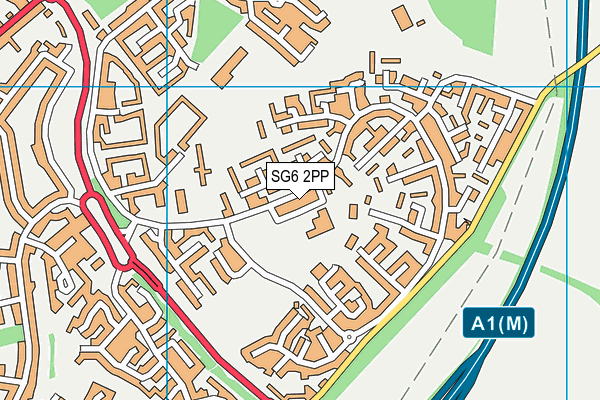 SG6 2PP map - OS VectorMap District (Ordnance Survey)