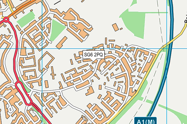 SG6 2PQ map - OS VectorMap District (Ordnance Survey)