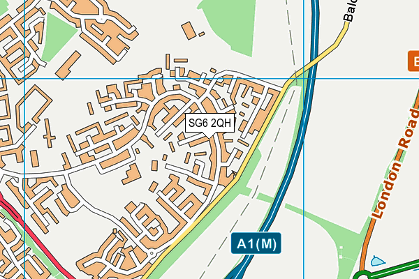 SG6 2QH map - OS VectorMap District (Ordnance Survey)
