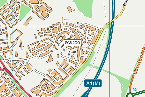 SG6 2QQ map - OS VectorMap District (Ordnance Survey)