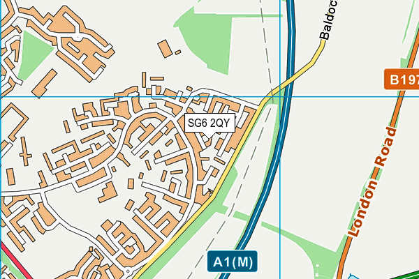 SG6 2QY map - OS VectorMap District (Ordnance Survey)