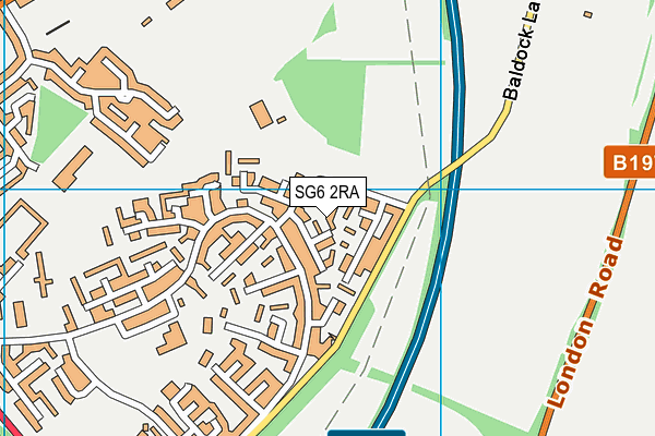 SG6 2RA map - OS VectorMap District (Ordnance Survey)