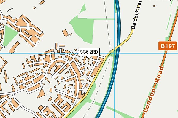 SG6 2RD map - OS VectorMap District (Ordnance Survey)