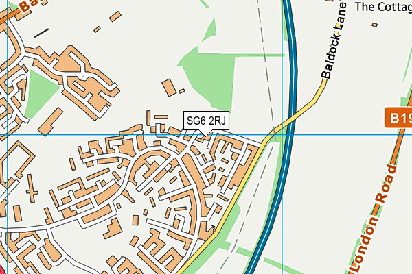SG6 2RJ map - OS VectorMap District (Ordnance Survey)