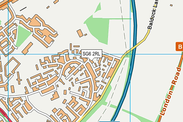 SG6 2RL map - OS VectorMap District (Ordnance Survey)