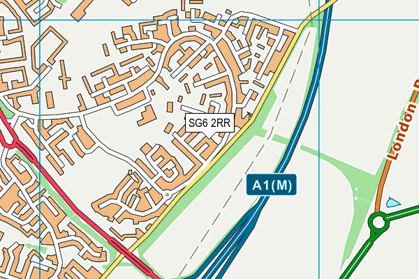 SG6 2RR map - OS VectorMap District (Ordnance Survey)