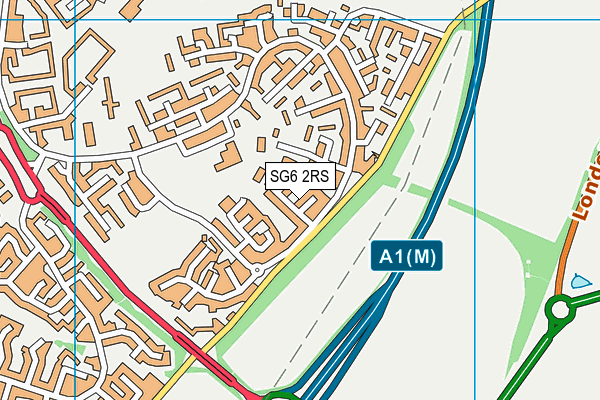 SG6 2RS map - OS VectorMap District (Ordnance Survey)