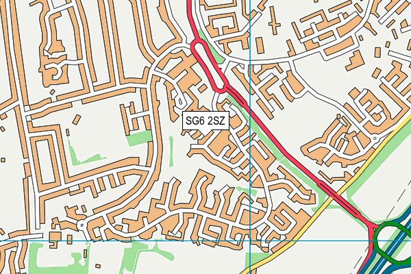 SG6 2SZ map - OS VectorMap District (Ordnance Survey)