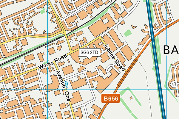 SG6 2TD map - OS VectorMap District (Ordnance Survey)