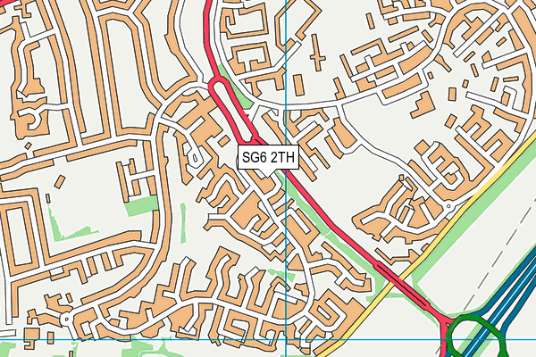 SG6 2TH map - OS VectorMap District (Ordnance Survey)