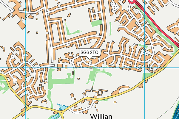 SG6 2TQ map - OS VectorMap District (Ordnance Survey)