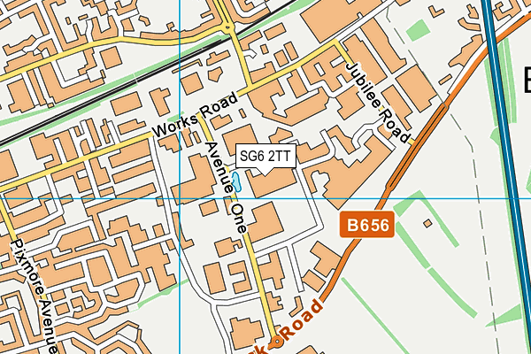 SG6 2TT map - OS VectorMap District (Ordnance Survey)