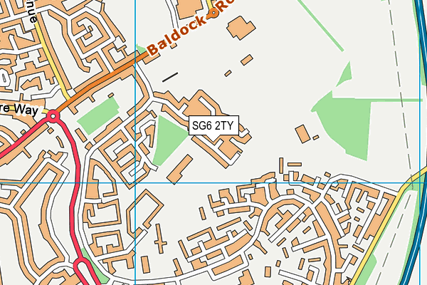 SG6 2TY map - OS VectorMap District (Ordnance Survey)