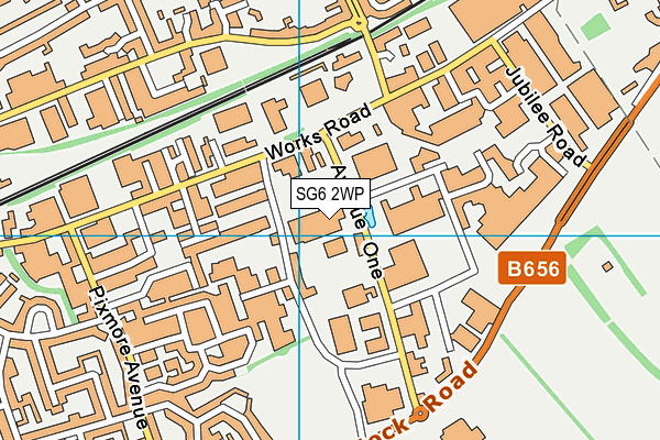 SG6 2WP map - OS VectorMap District (Ordnance Survey)