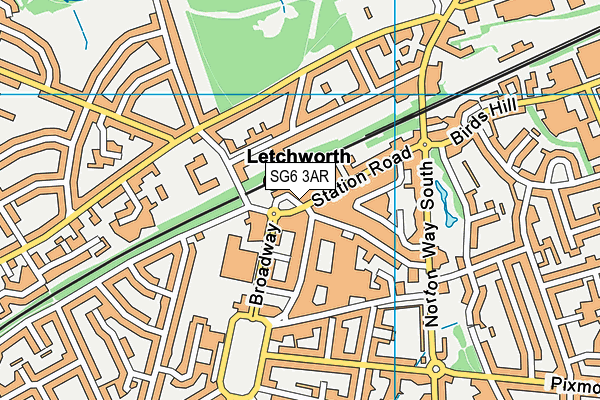 SG6 3AR map - OS VectorMap District (Ordnance Survey)