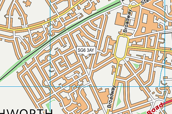 SG6 3AY map - OS VectorMap District (Ordnance Survey)