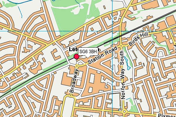 SG6 3BH map - OS VectorMap District (Ordnance Survey)