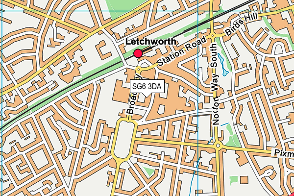 SG6 3DA map - OS VectorMap District (Ordnance Survey)