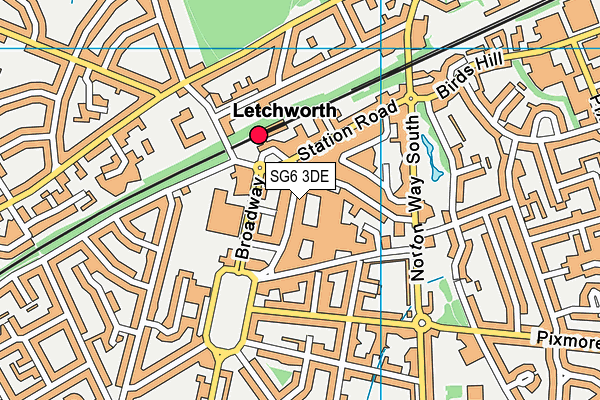 SG6 3DE map - OS VectorMap District (Ordnance Survey)