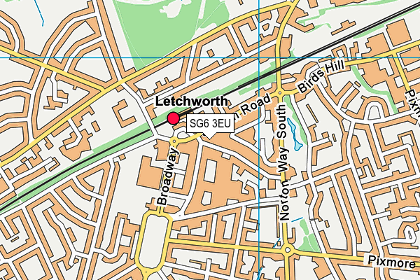 SG6 3EU map - OS VectorMap District (Ordnance Survey)