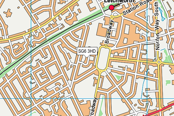 SG6 3HD map - OS VectorMap District (Ordnance Survey)