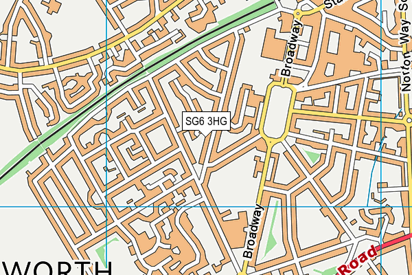 SG6 3HG map - OS VectorMap District (Ordnance Survey)