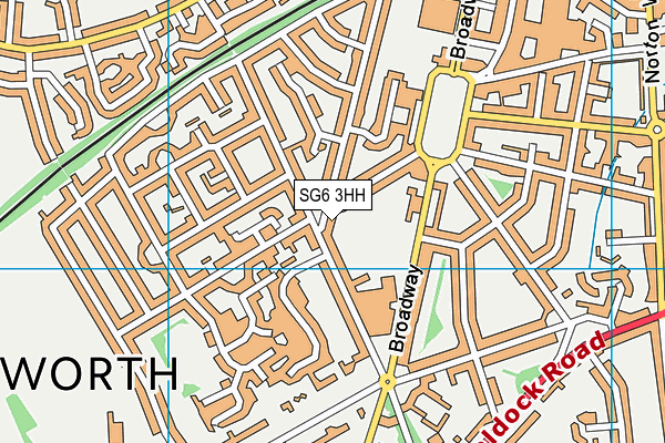 SG6 3HH map - OS VectorMap District (Ordnance Survey)