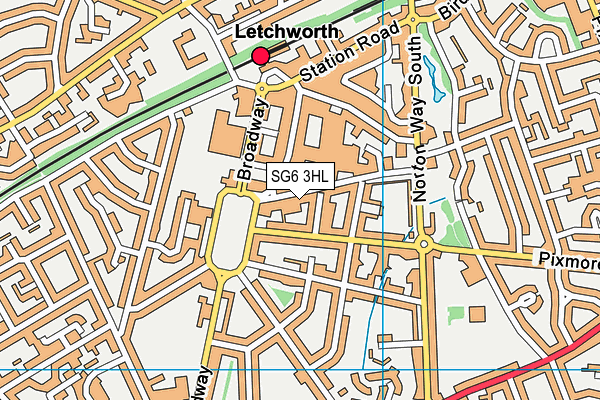 SG6 3HL map - OS VectorMap District (Ordnance Survey)