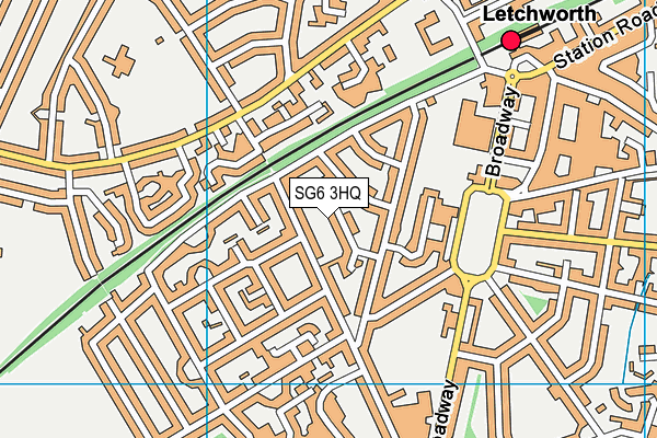 SG6 3HQ map - OS VectorMap District (Ordnance Survey)
