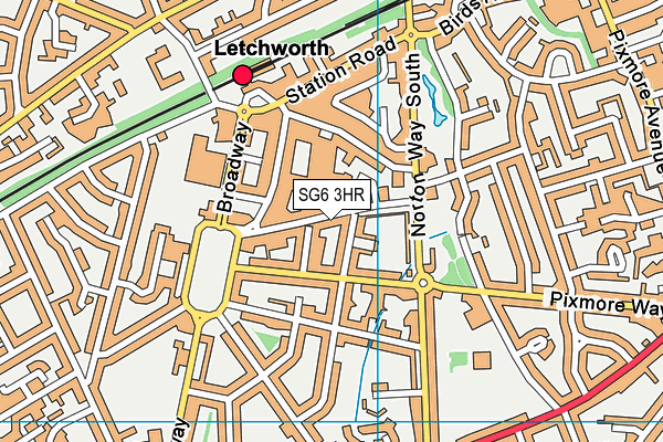 SG6 3HR map - OS VectorMap District (Ordnance Survey)