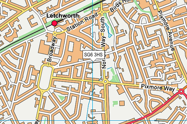 SG6 3HS map - OS VectorMap District (Ordnance Survey)