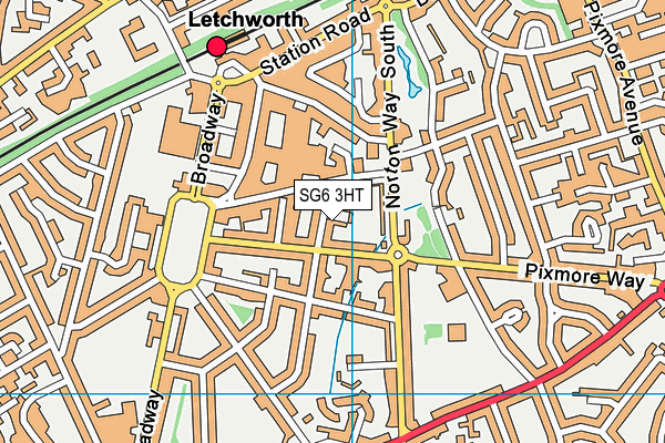 SG6 3HT map - OS VectorMap District (Ordnance Survey)