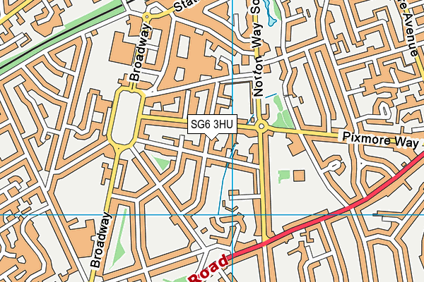 SG6 3HU map - OS VectorMap District (Ordnance Survey)