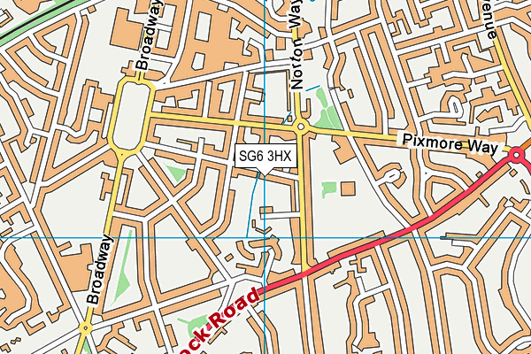 SG6 3HX map - OS VectorMap District (Ordnance Survey)