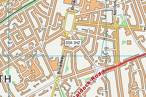 SG6 3HZ map - OS VectorMap District (Ordnance Survey)