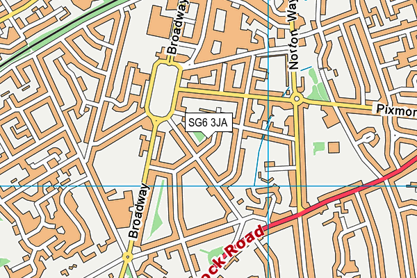 SG6 3JA map - OS VectorMap District (Ordnance Survey)