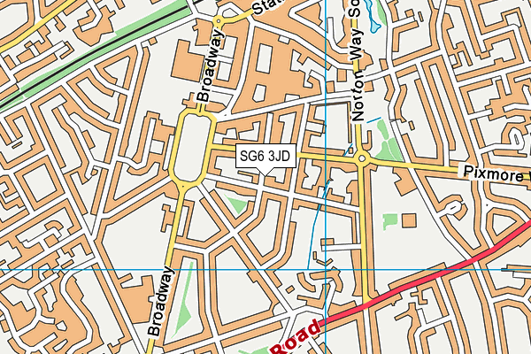 SG6 3JD map - OS VectorMap District (Ordnance Survey)