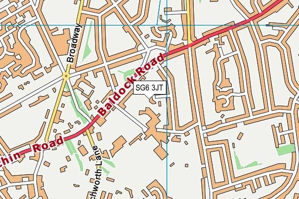 SG6 3JT map - OS VectorMap District (Ordnance Survey)