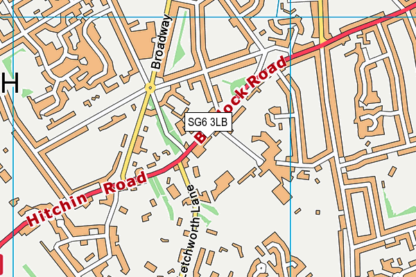 SG6 3LB map - OS VectorMap District (Ordnance Survey)