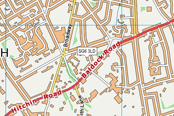 SG6 3LD map - OS VectorMap District (Ordnance Survey)