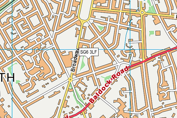 SG6 3LF map - OS VectorMap District (Ordnance Survey)